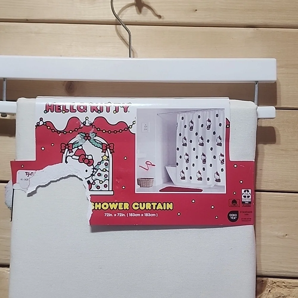 Hello Kitty Shower Curtain NEW Christmas 🎄